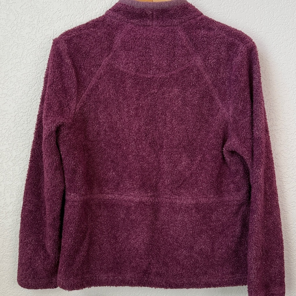 Woolrich Sherpa Zip Up Jacket Fitted Purple Pink Size Medium - Picture 10 of 14